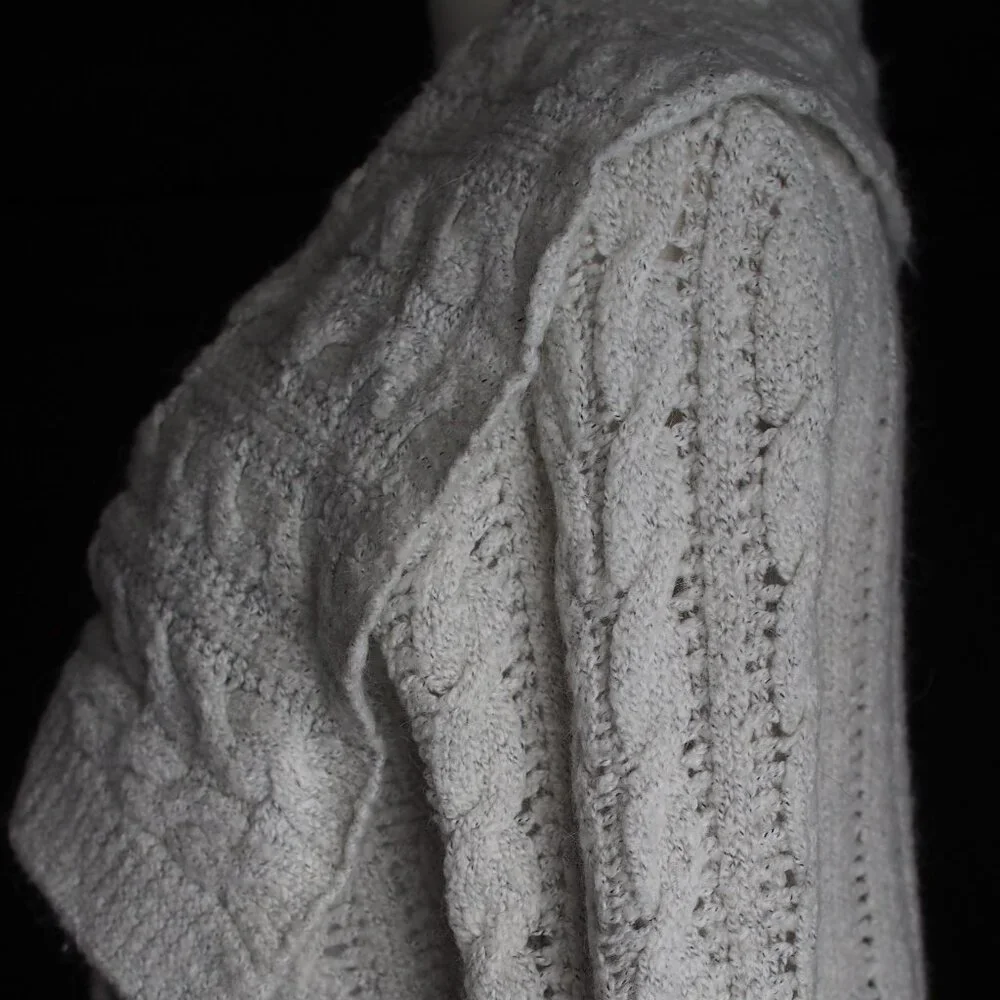 Splendor! | Wool Blend, Cable Knit, Collared Cardigan - Picture 6 of 8